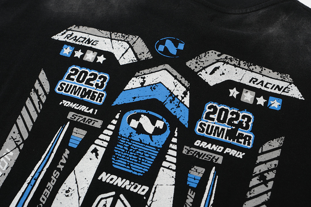 On Running 128 NONNOD Print Short Sleeve T Black 1 2 3 3437# - Image 7