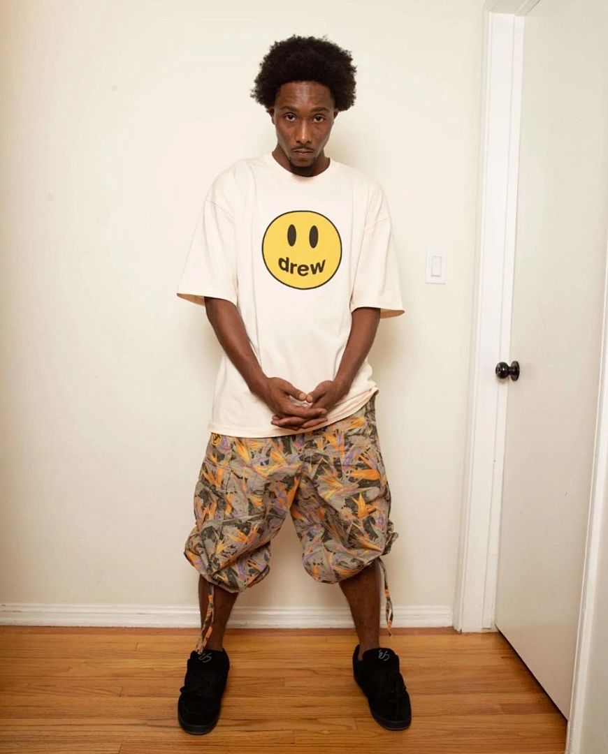 Drew House 108 DREW HOUSE 22FW Mascot Tee LOGO Print Short Sleeve T Cream White Black Red Color Blue Pink Purple S M L - Image 34