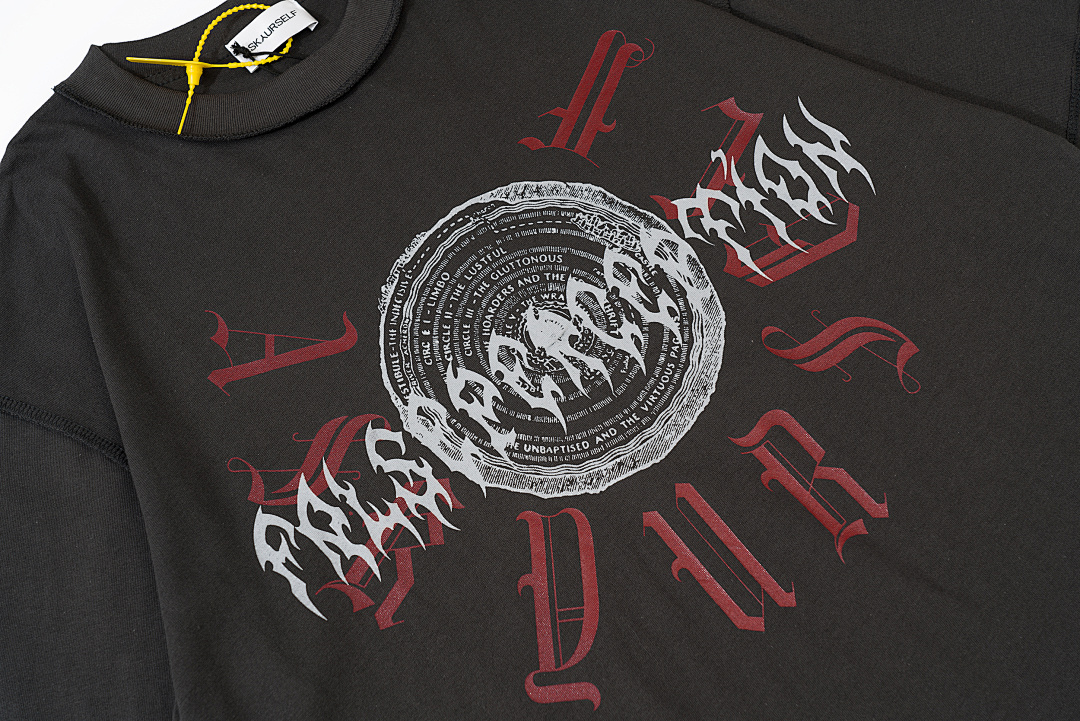 Unbranded 98 Askyurself X False Perception Collab Print Short Sleeve T Black S-XL 4033# - Image 5