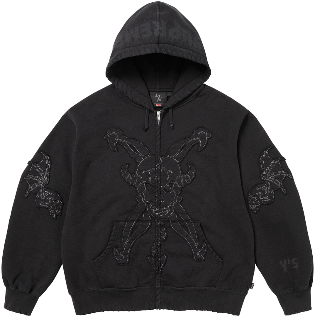 Supreme 498 YS Y'S BY YOHJI YAMAMOTO/ Mountain Collab ZIP UP HOODED / Black Light Apricot S - Image 3