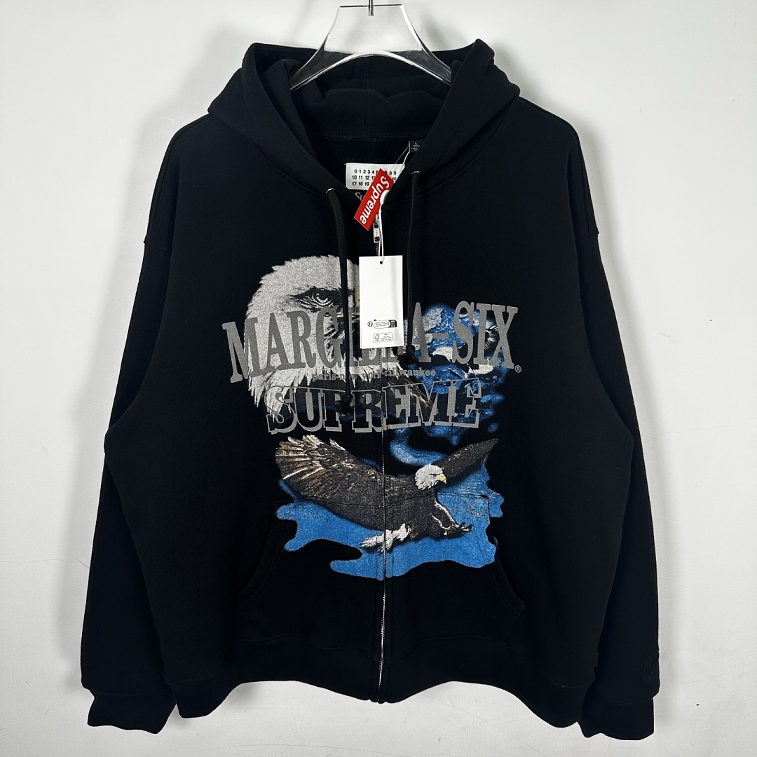 Supreme 398 MM6 EAGLE ZIP UP Classic Black Grey Purple Red S - Image 18