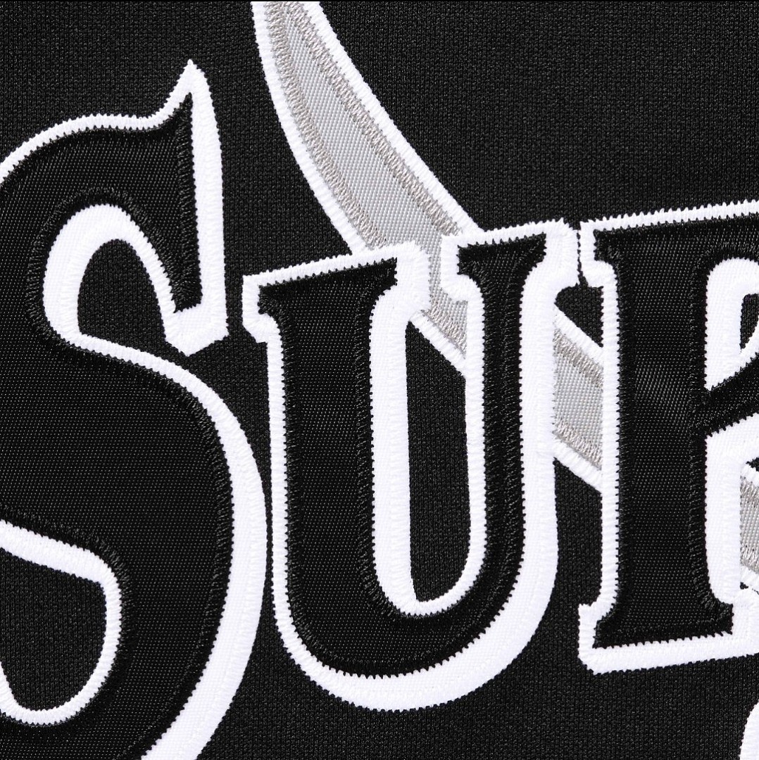 Supreme 268 FW25 WEEK1 Swords Baseball Jersey Label Patch Logo Buckle Short Sleeve : Black, Gold, Blue S-XL - Image 4