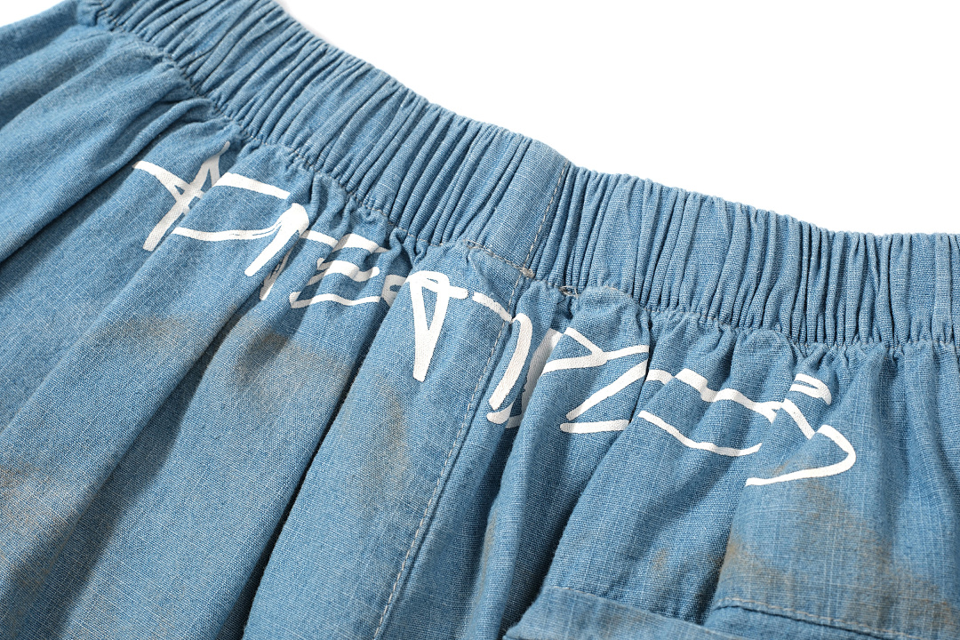 Acne Studios 188 AC Wind Print Short Blue S-XL 7620# - Image 9
