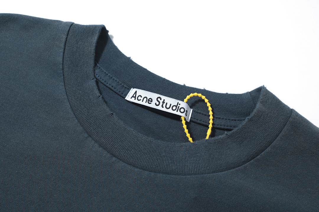 Acne Studios 128 AC LOGO Print Long Sleeve T Pink Black White Olive Green Dark Blue Red Spring Purple S-XL 3286# - Image 84