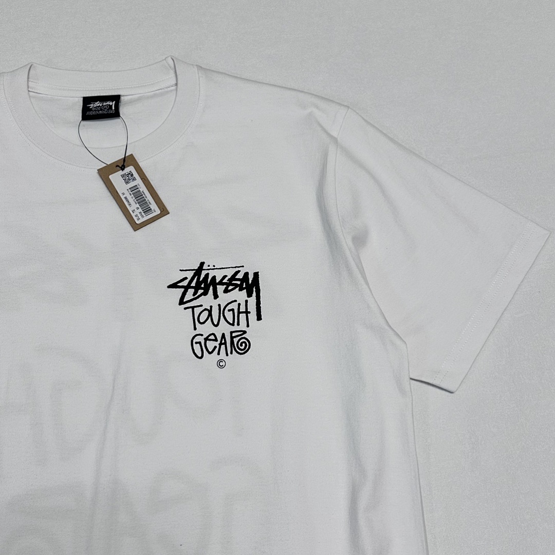 Stussy 108 STUSSY SS24 TOUGH GEAR TEE Print Short Sleeve Black White S-XL - Image 12