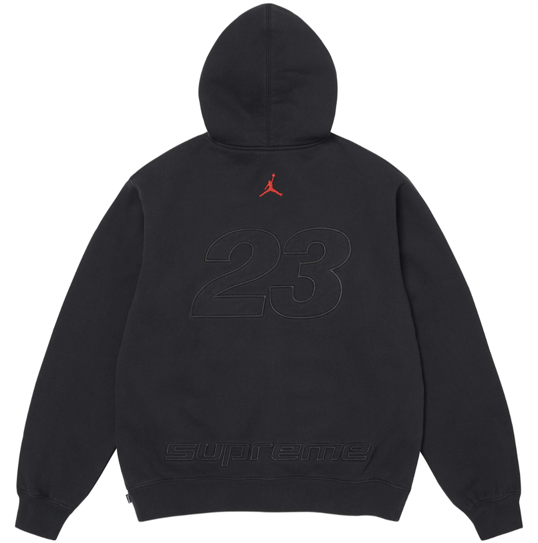 Supreme 368 ZIP UP HOODED SWEATSHIRT Buckle Embroidered Black Light Blue Red S-XL - Image 4