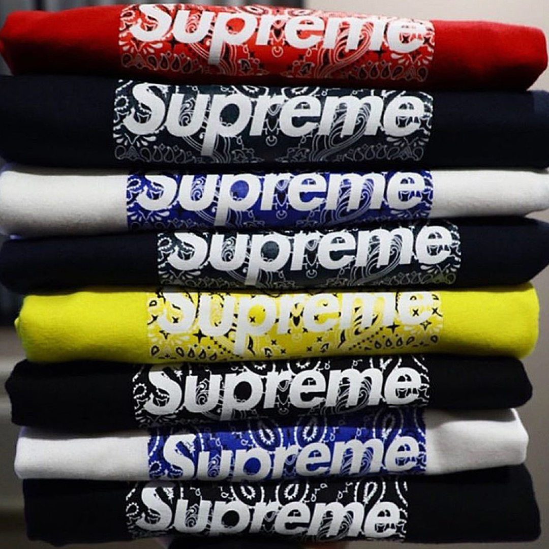 Supreme 118 Sup 19FW Bandana Box Logo Tee Fruit Floral Bogo Short Sleeve T Black White S M L XL - Image 37