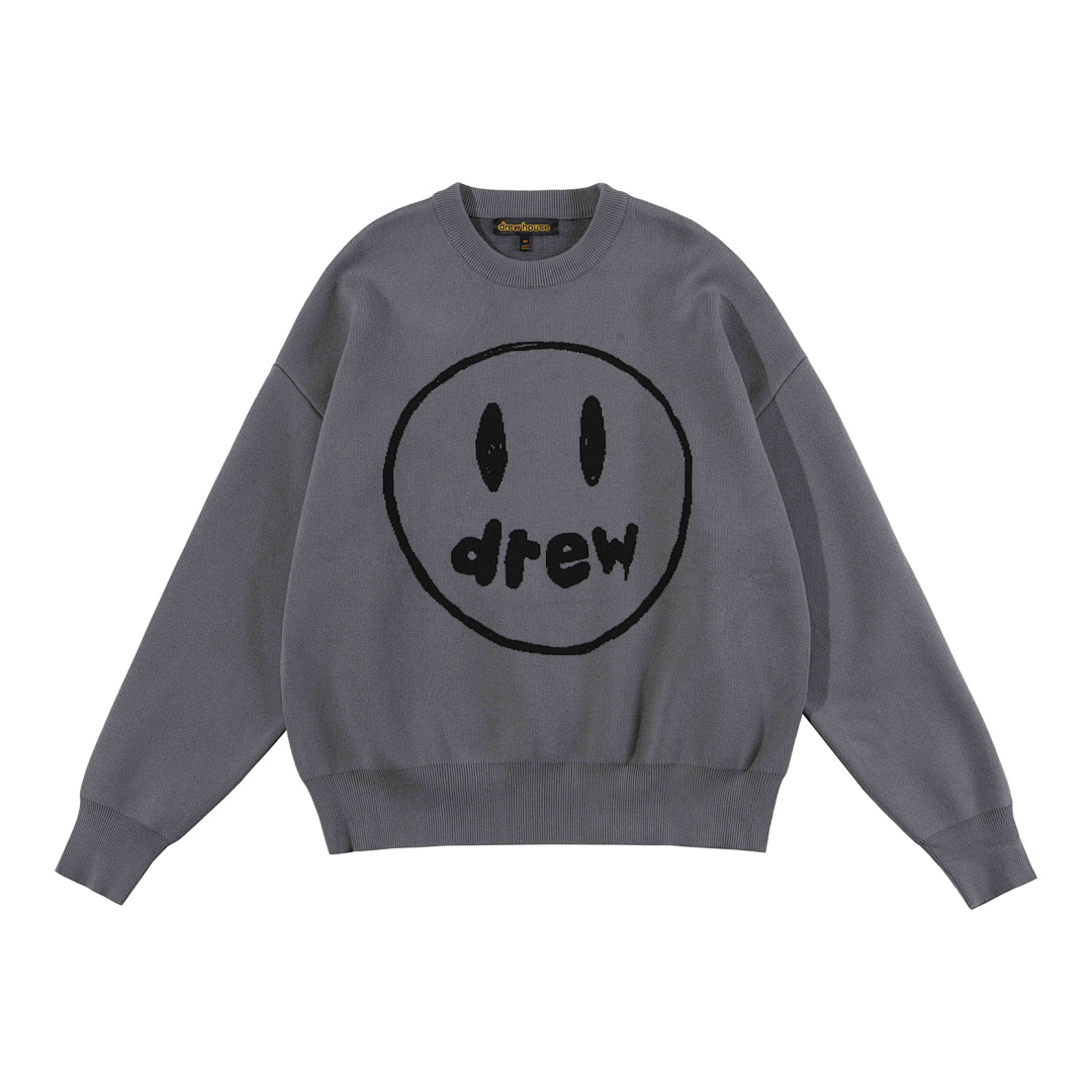 Drew House 218 DREW HOUSE LAVANDER Logo Floral Solid Long Sleeve Fleece Grey Purple S M L