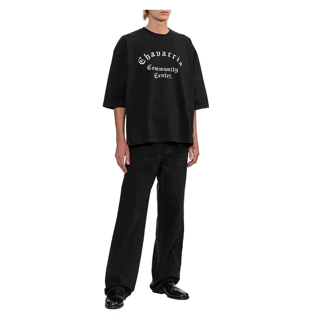 Chanel 138 WillyChavarria High Mens Womens Wide Washed Short Sleeve T : S M L XL Water Black Willy - Image 10