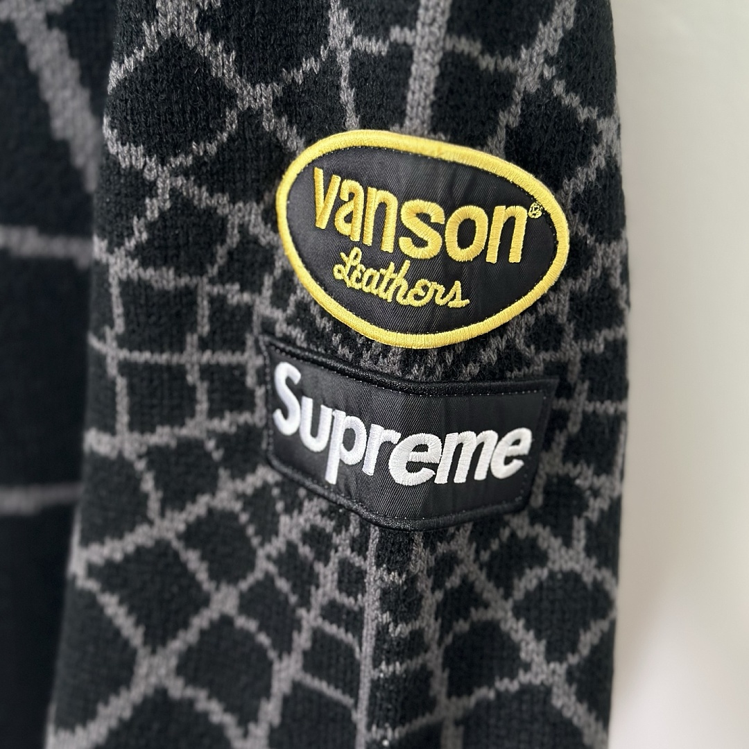 Sp5der 368 VANSON SPIDER-MAN SWEATER SS26 Embroidered Collar Fleece Black Red S - Image 23