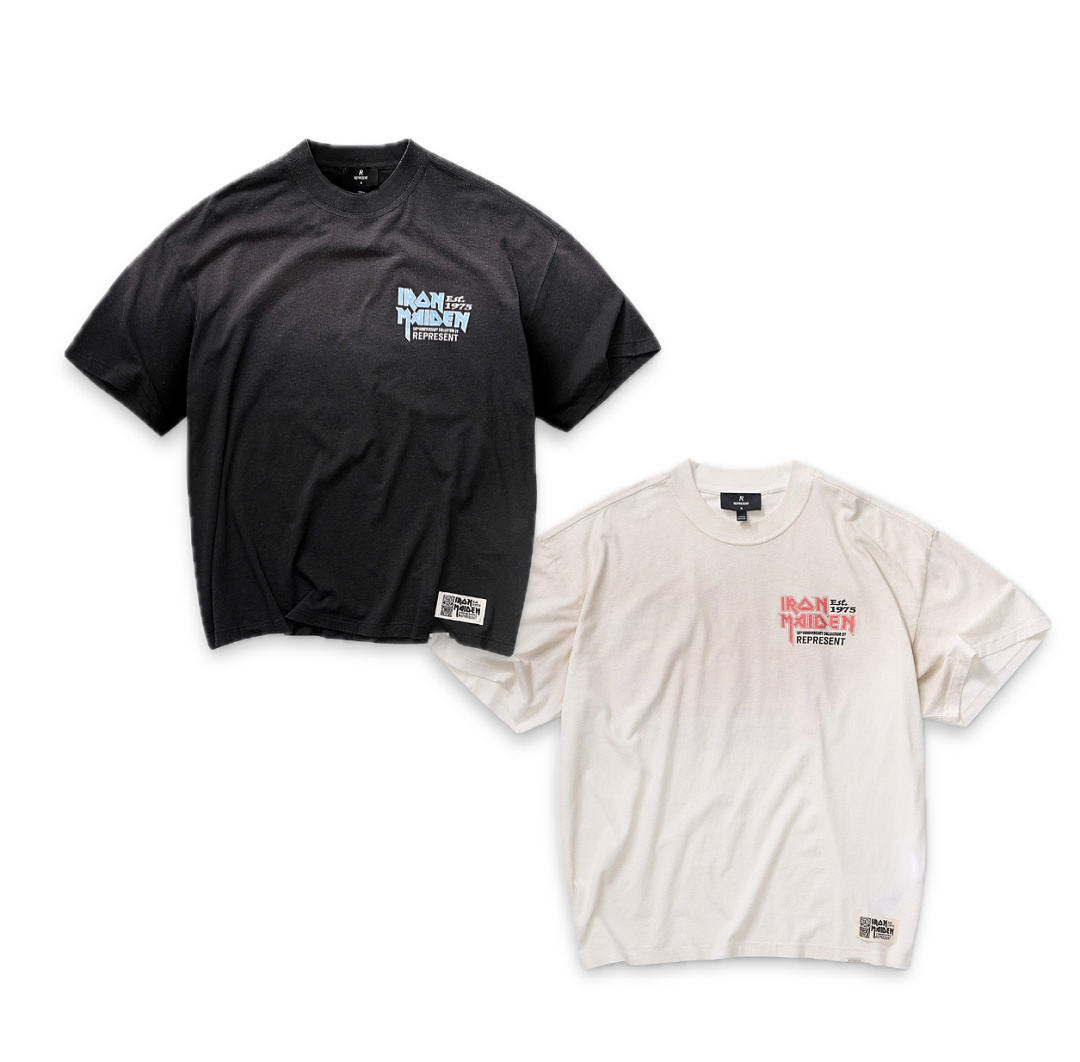 Represent 138 REPRESENT New High Mens Womens Top Wide Short Sleeve : S M L XL Water (White) - Image 3