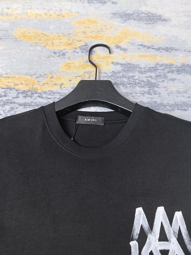 AMIRI 118 26Ss New Short Sleeve T Black White S M L XL 9927# - Image 27