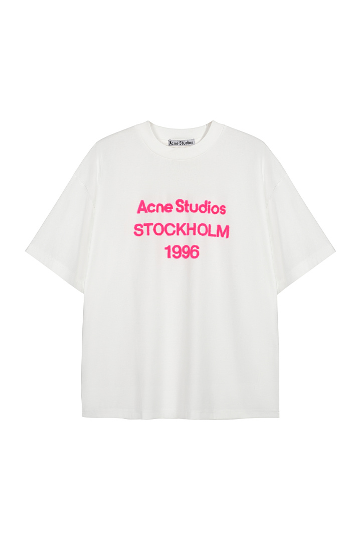 Acne Studios 128 AC Velvet LOGO Short Sleeve T Black White S-XL 8366# - Image 18