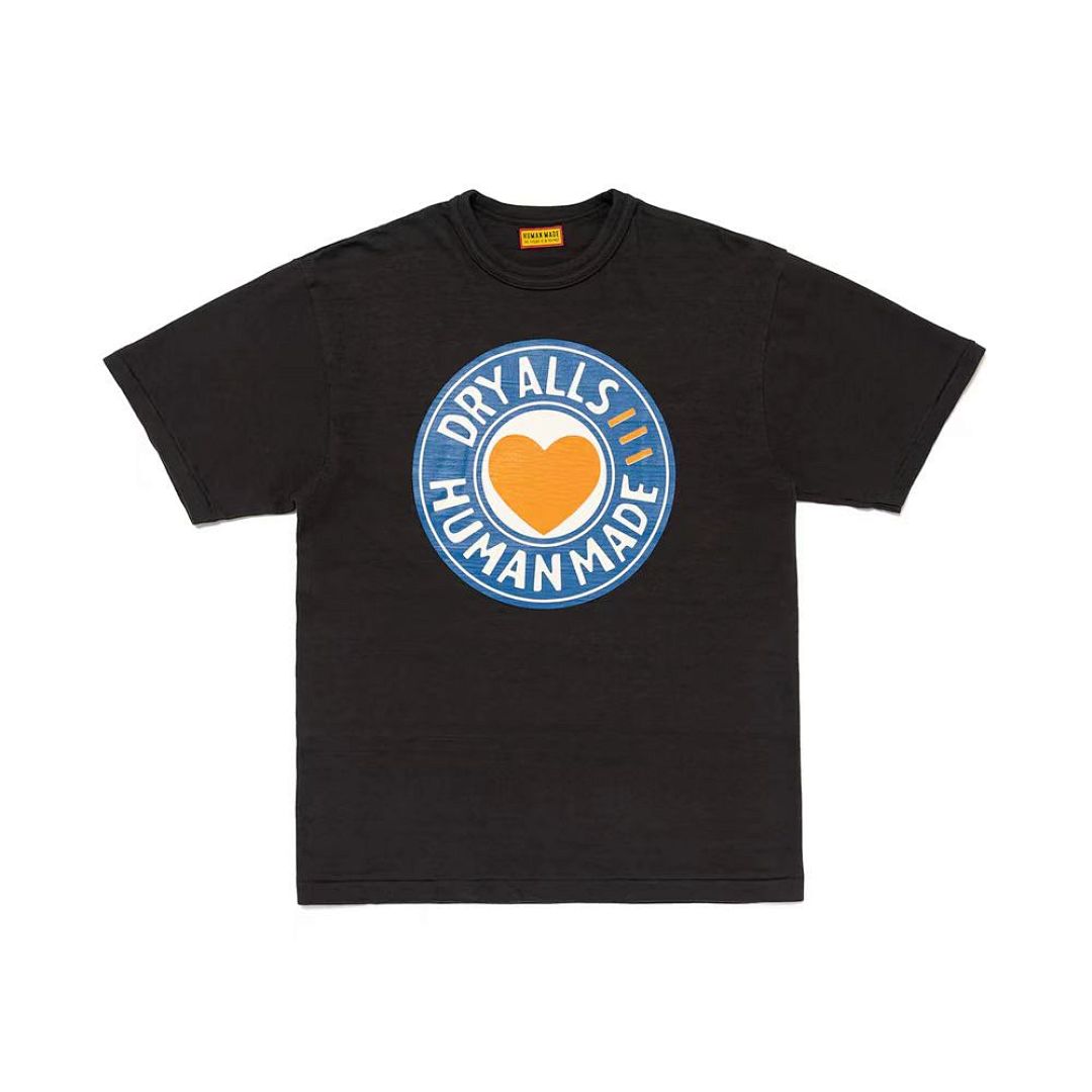Human Made 118 HUMAN MADE LOGO Print Cotton Collar Short Sleeve T : Black White S M L - Image 5