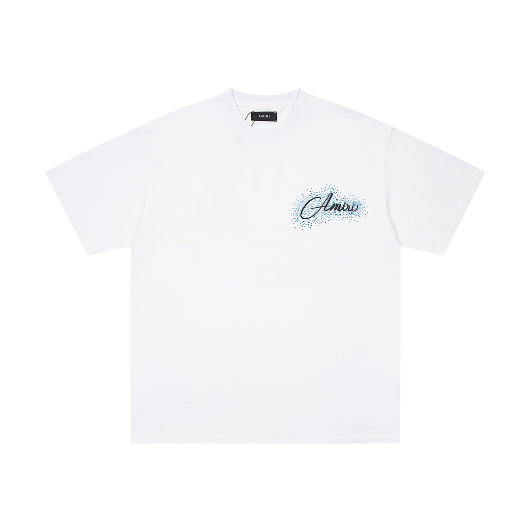 AMIRI 118 Wide Version Model Short Sleeve T Black White S M L XL 9947# - Image 9