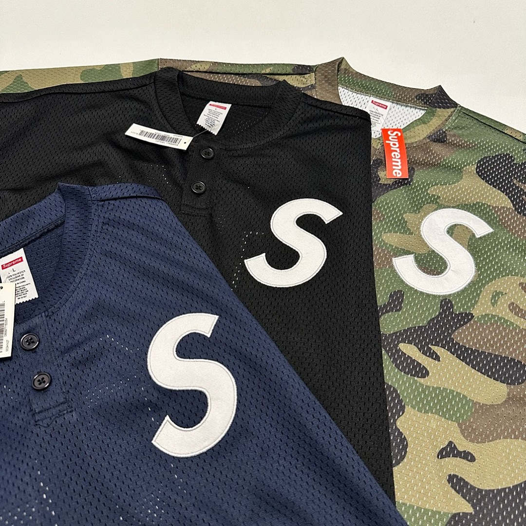 Bape 198 SS25 S LOGO BASEBALL HENLEY TEE Collar T (Black White Blue Pink Green Camo) - Image 26