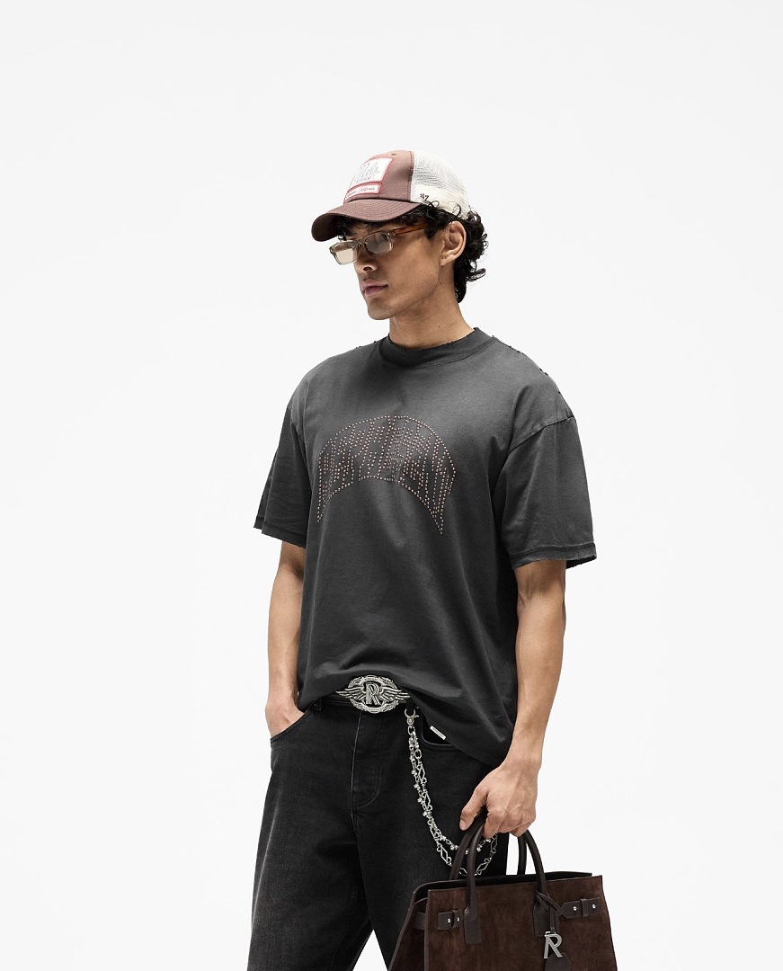 Represent 158 REPRESENT New High Mens Womens Top Wide Short Sleeve : S M L XL Water (Black) - Image 14