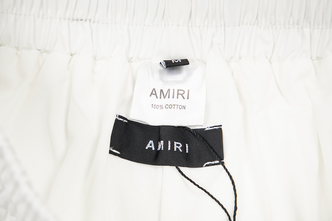 AMIRI 148 Logo Print Short Black White S M L XL 9934# - Image 30