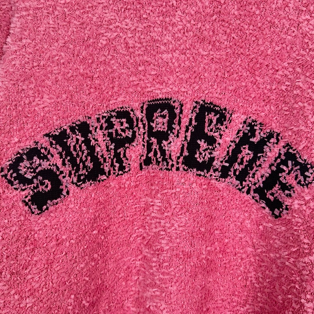 Supreme 368 SS25 TEXTURED ARC SWEATER Fleece Velvet Black Apricot Pink S-XL - Image 22