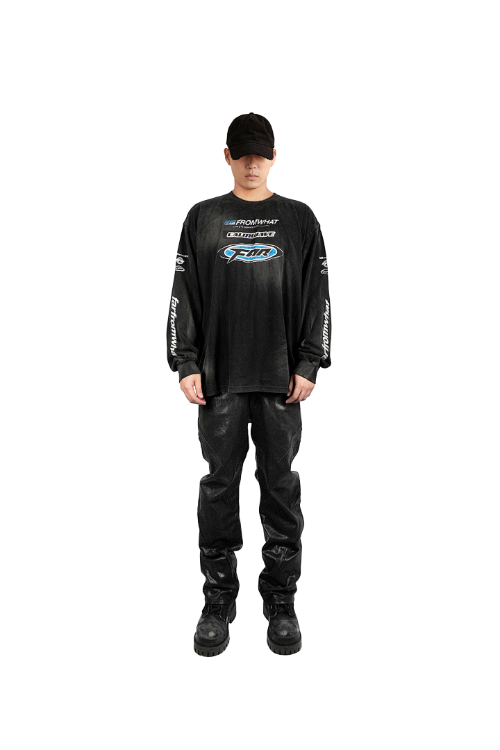 Arc'teryx 138 FAR.ARCHIVE Label LOGO Print Long Sleeve T Grey Blue Black S-L 3255# - Image 16