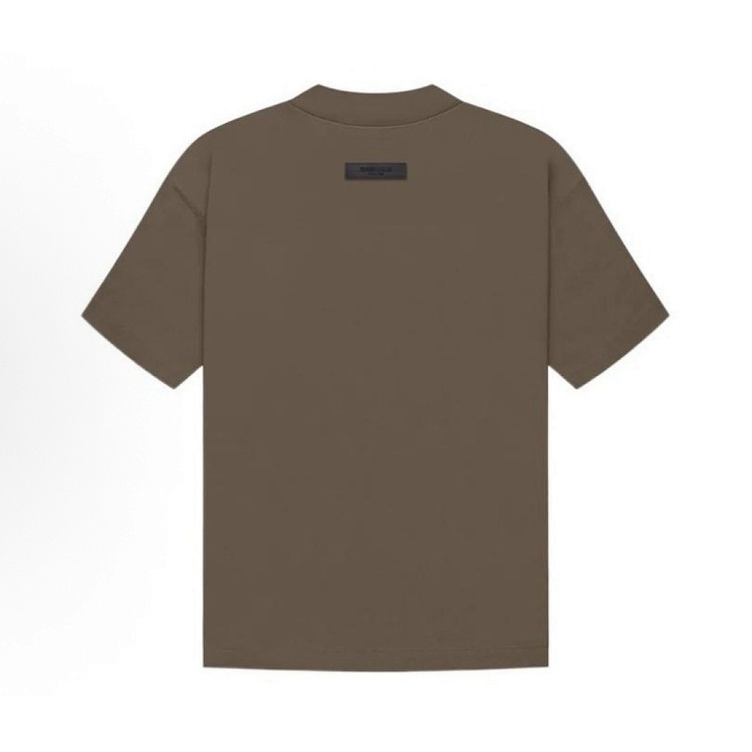 Essentials 118 Ess Double Velvet Solid Cotton Short Sleeve T Coffee Grey Black White Smoke Red XS-XL - Image 35