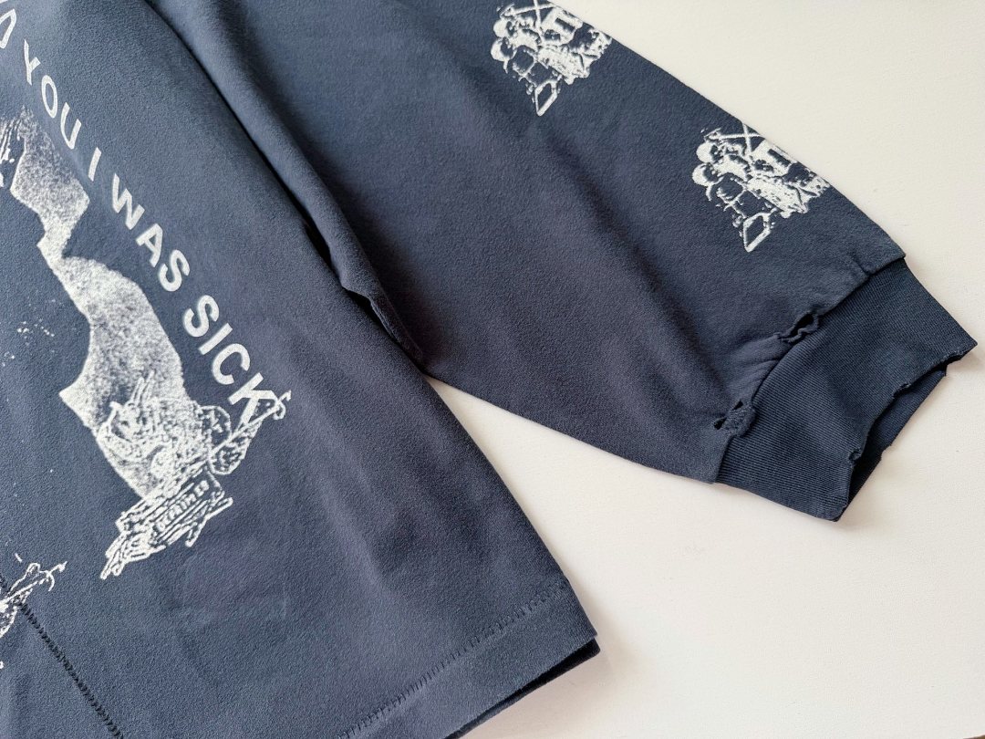 Enfants Riches Deprimes 168 Enfants Riches Deprimes I TOLD YOU WAS SICK Long Sleeve T : S M L XL (Blue) - Image 5