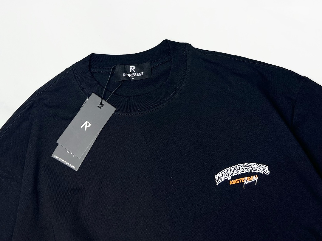 Represent 128 REPRESENT Print Short Sleeve T : S M-L XL (Black) - Image 6