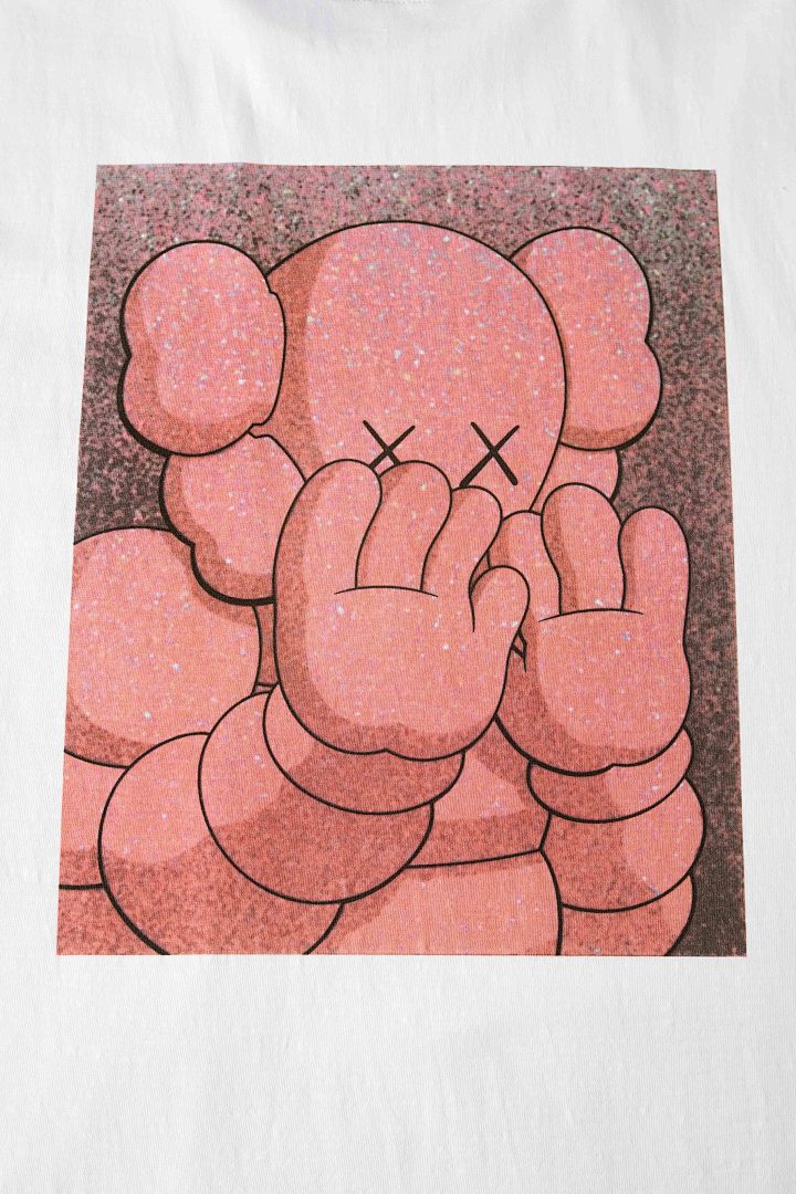 Human Made 118 HUMAN MADE × KAWS Collab Double X Cream Print Collar Short Sleeve T : White S M L - Image 5