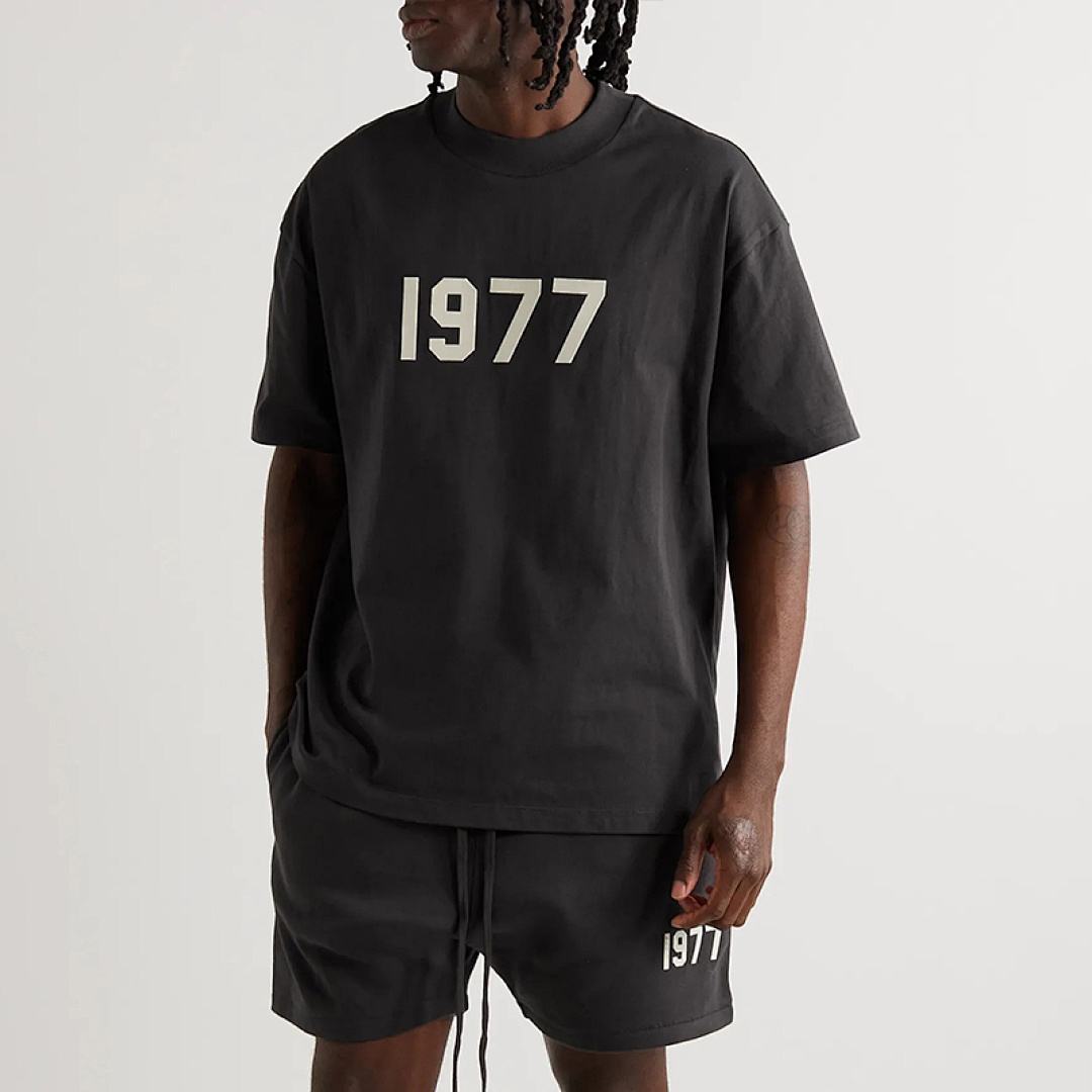 Puma 118 ESS 1977 TEE Gum Suede Print Short Sleeve T Black Iron Dark Oatmeal S-XL 6079# - Image 22