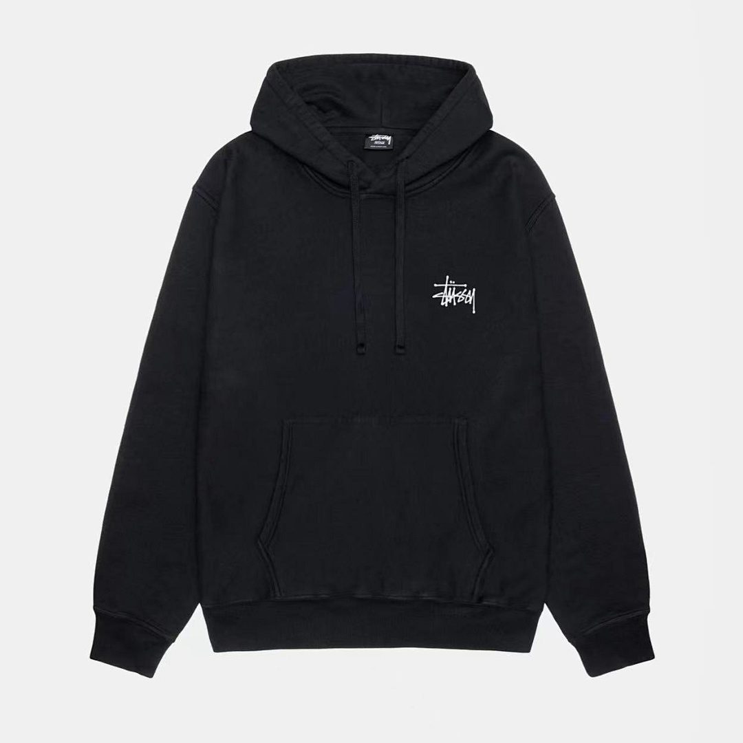 On Running ON SALE118 Stu FW24 BASIC STÜSSY HOODIE Off White Black Light Grey Purple Color Blue Apricot Green S M L - Image 3