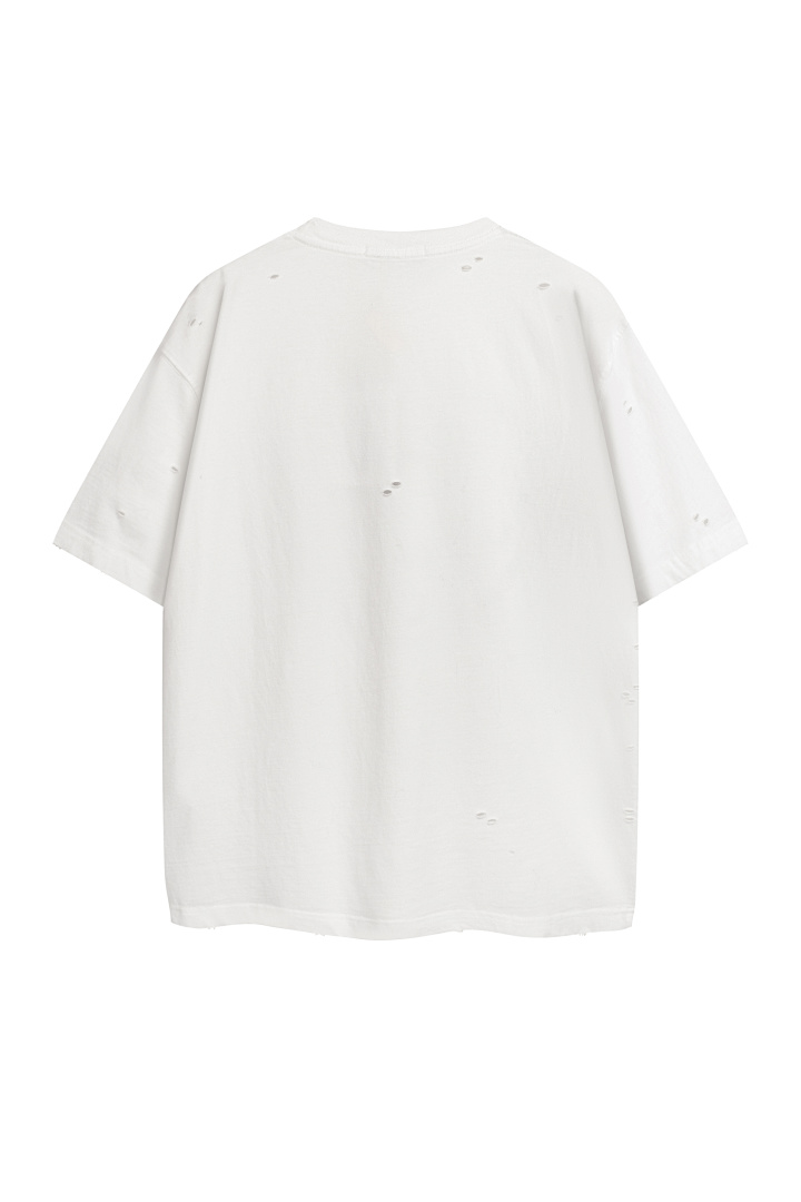 Acne Studios 128 AC Buckle LOGO Print Short Sleeve T White S-XL 8093# - Image 3
