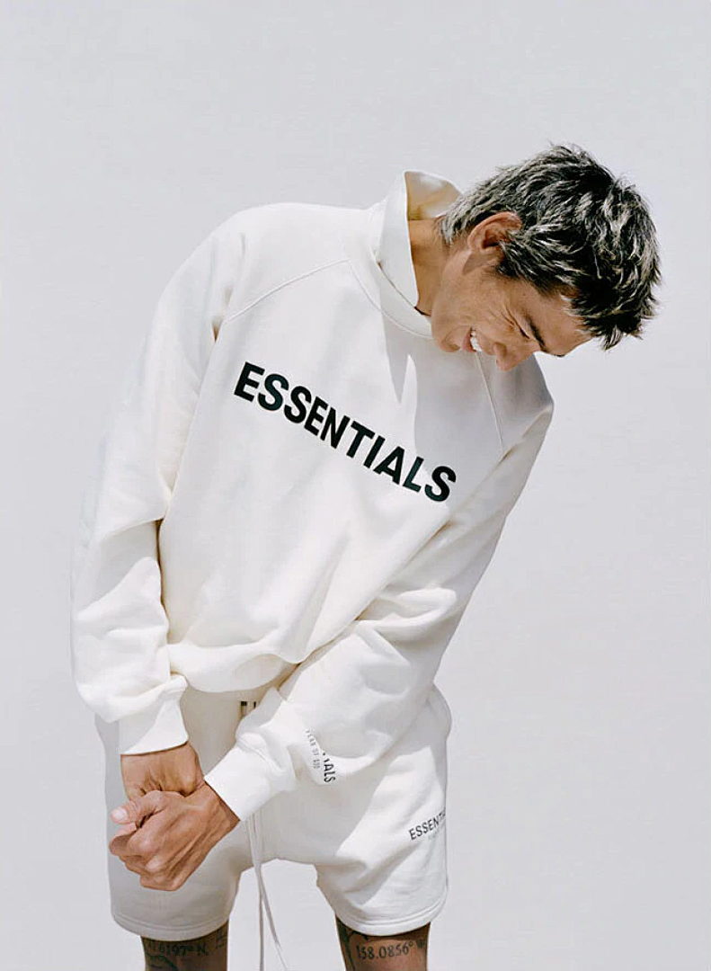 Essentials 98 FEAR OF GOD ESSENTIALS FOG Sleeve LOGO Collar White Blue Light Black Apricot High Grey Camel S-XL 6675# - Image 112