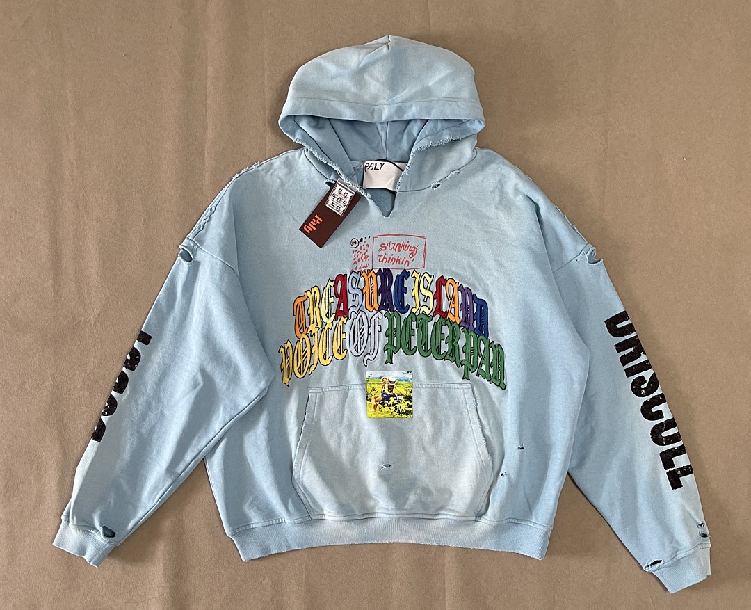 Unbranded 278 Paly Hollywood Bobby Driscoll Graphic-Print Distressed Hoodie : Kids Blue S M L - Image 5