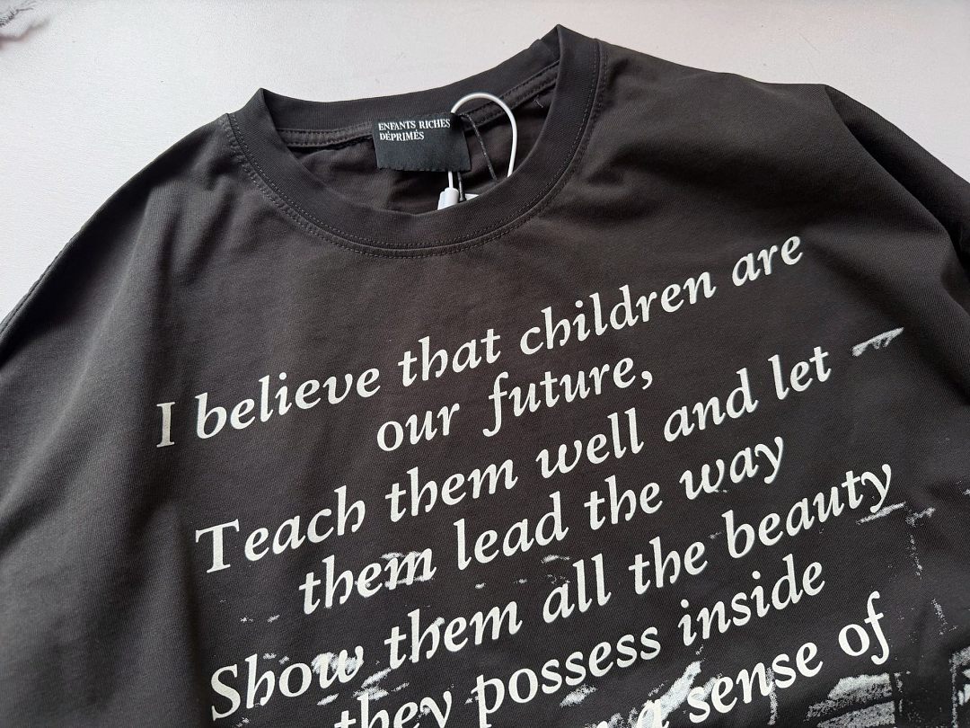 Enfants Riches Deprimes 168 Enfants Riches Deprimes 《 》 Patchwork Long Sleeve T : S M L XL (Black Grey) - Image 5