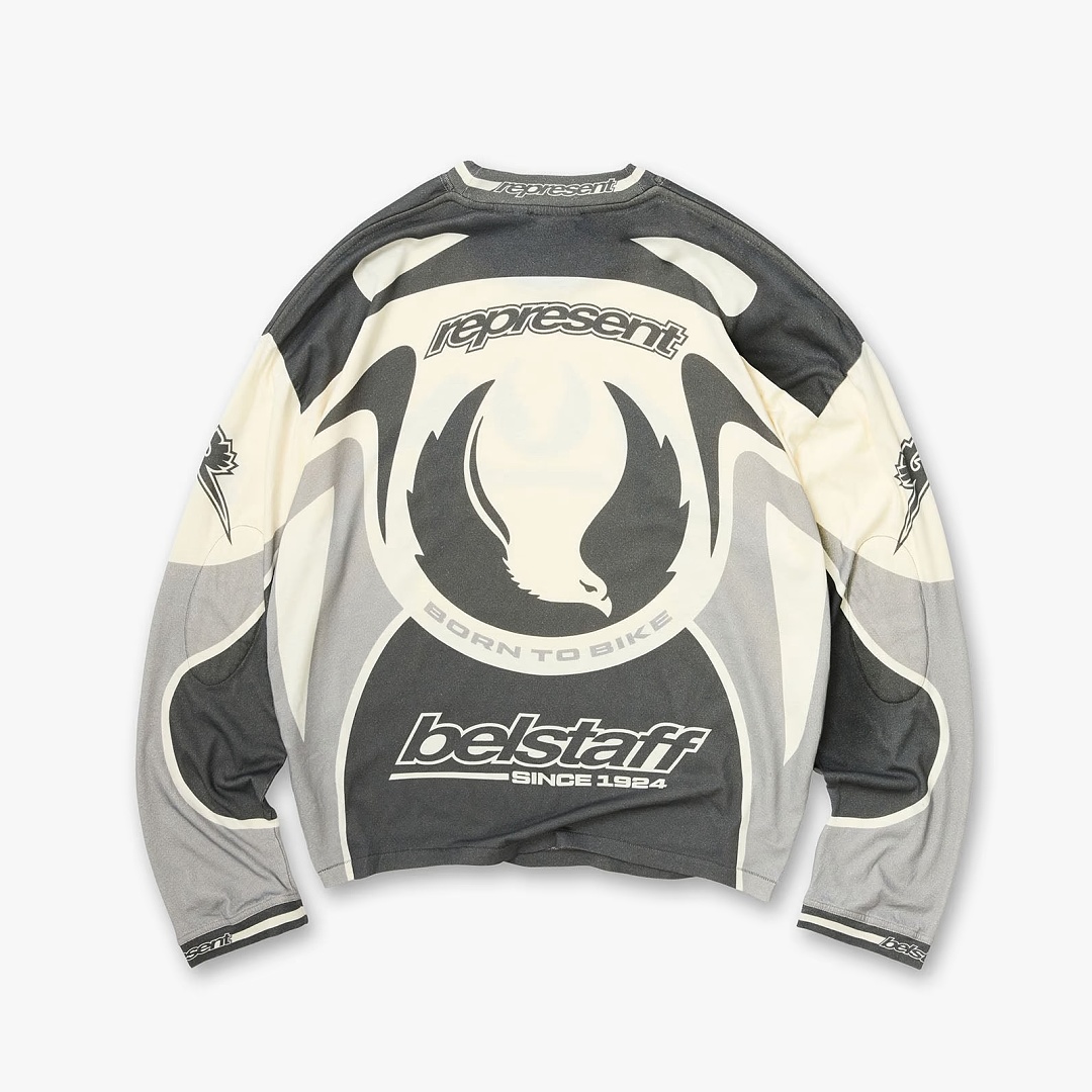Represent 168 Represent × Belstaff Collab Long Sleeve : S M L XL Cream Apricot - Image 4