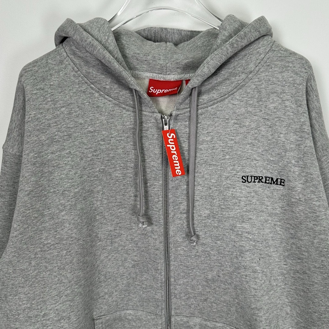 Supreme 378 FW25 IDGAF ZIP UP HOODED Embroidered (Black Grey) - Image 14