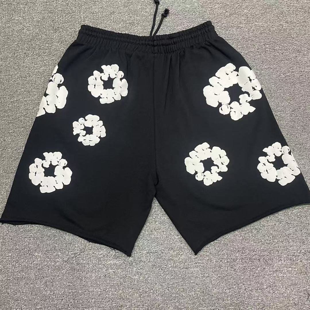 Unbranded 178 TOP Denim Tears Cotton Floral Print Short : Black Blue Grey Pink S-XL - Image 23