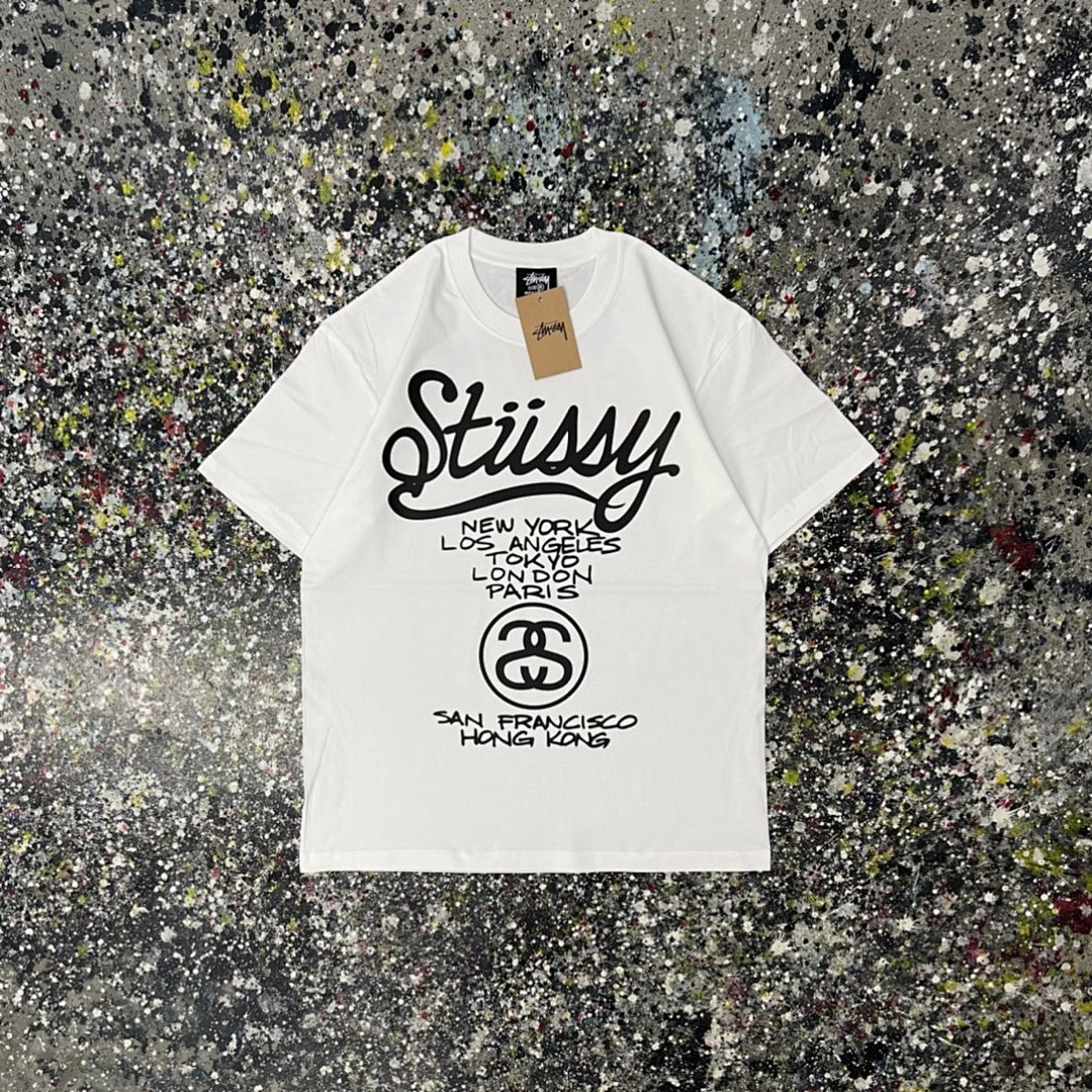 Stussy 108 Stu Short Sleeve T : Black White Grey S Ｍ L XL XXL - Image 7