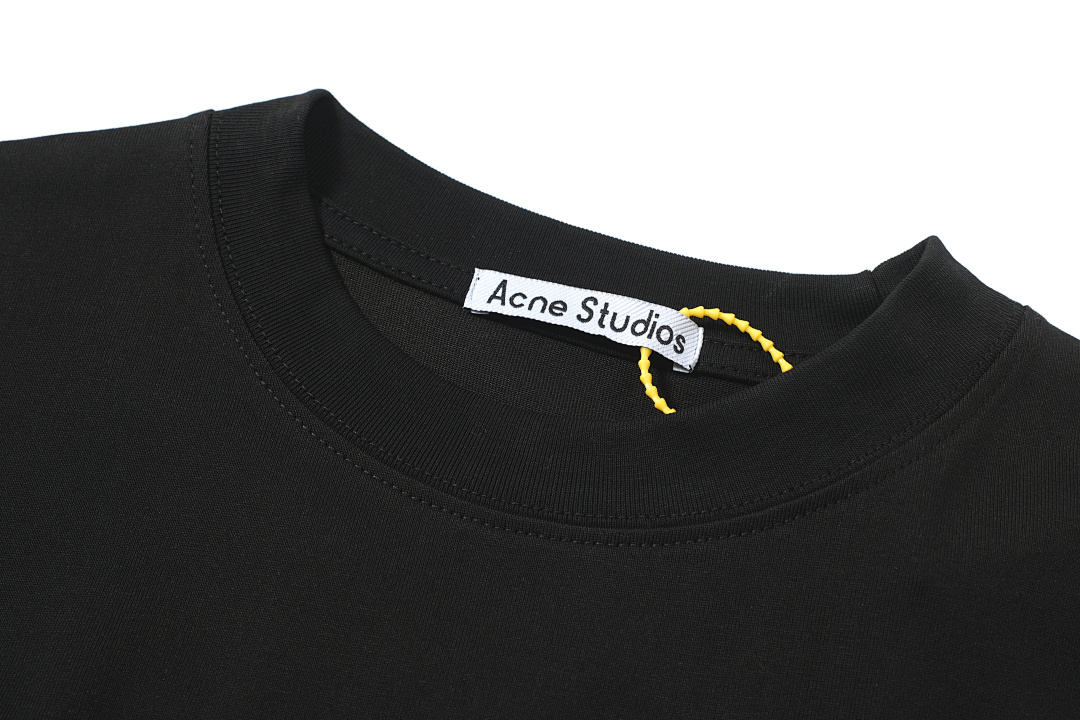 Acne Studios 118 AC Silver Print Short Sleeve T Black White S-XL 8066# - Image 5