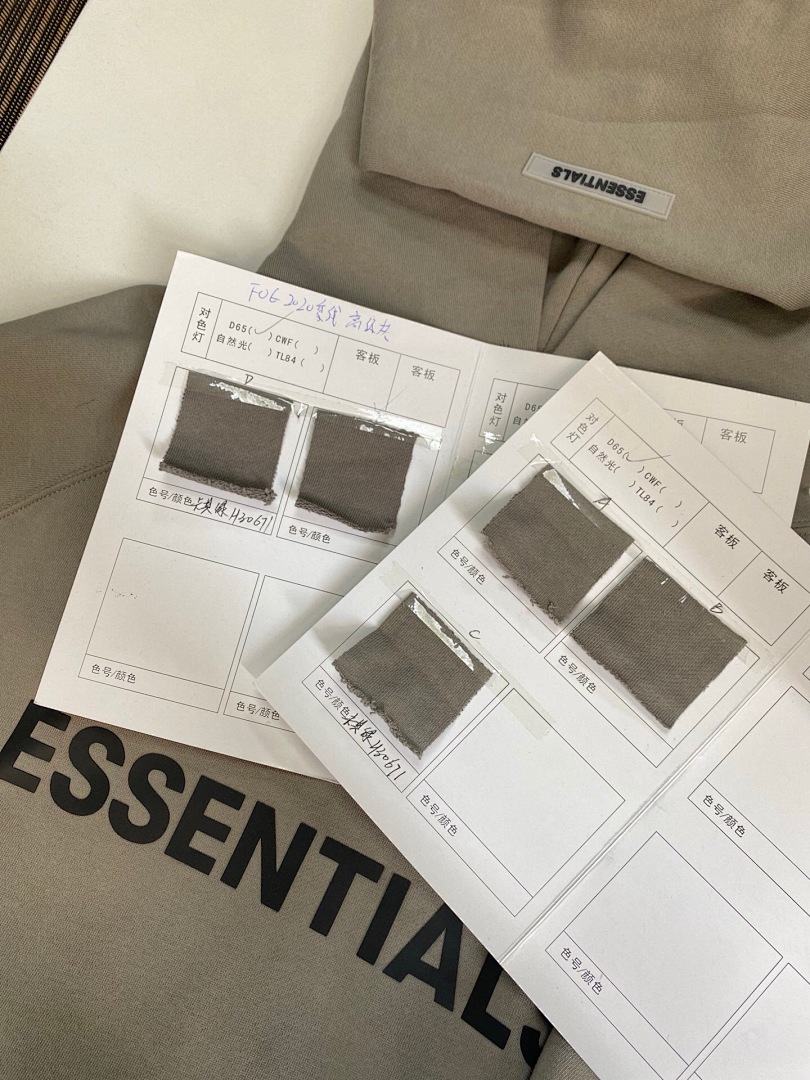 Essentials 98 FEAR OF GOD ESSENTIALS FOG Sleeve LOGO Collar White Blue Light Black Apricot High Grey Camel S-XL 6675# - Image 4