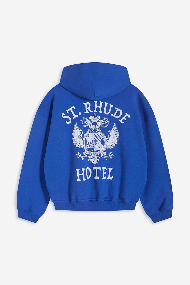 On Running ON SALE118 ST. RHUDE SEAL HOODIE Big Classic Print Short Wide BOXY Version Model : Blue S M L