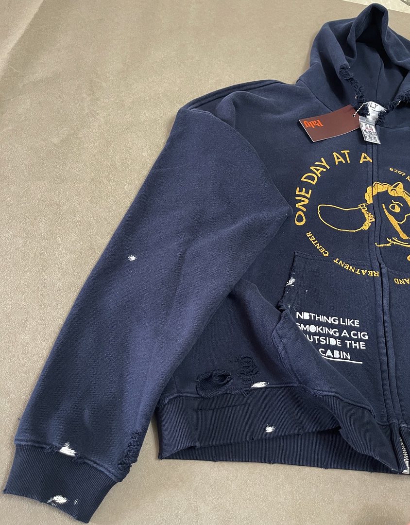 Unbranded 268 Paly Hollywood Treatment Center Zip Hooded Sweatshirt NAVY : S M L - Image 12