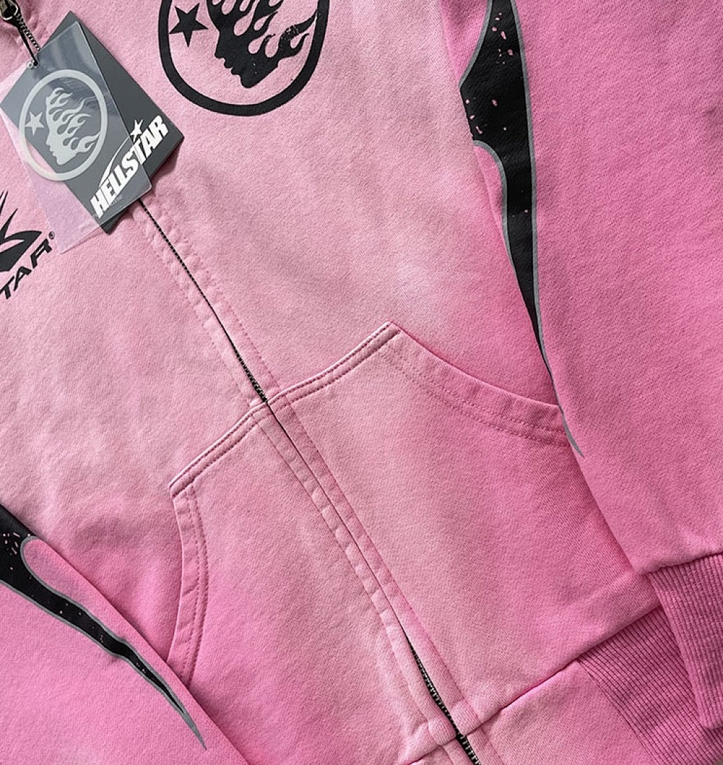 Hellstar 268 Hellstar Studios Vintage Washed Hoodie Big Logo Water Mens Womens Pink S-M-L-XL - Image 11