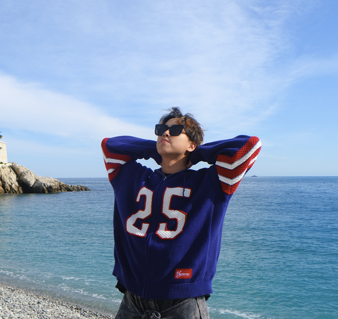 Supreme 538 SS25 FOOTBALL HOOD SWEATER Fleece Black White Blue S-XL - Image 79