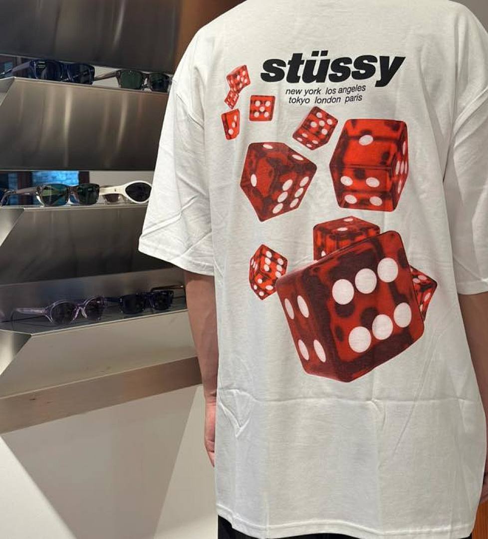 Stussy 108 STU SS25 ROLLERS HOODIE Print Collar Short Sleeve T : White Black S M L - Image 12