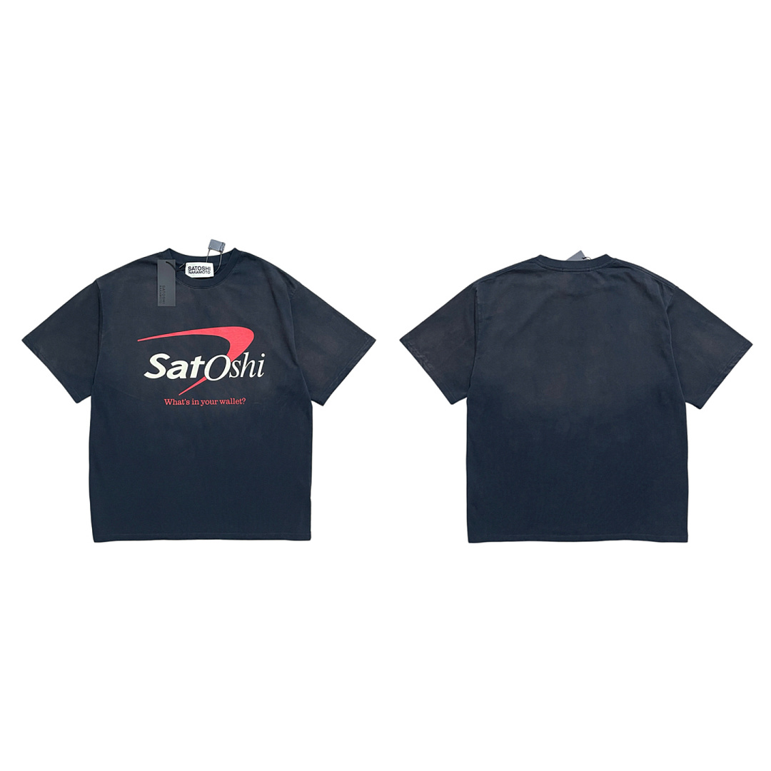 Unbranded 128 Satoshi Nakamoto Vintage Tee T Washed Black S M L - Image 12