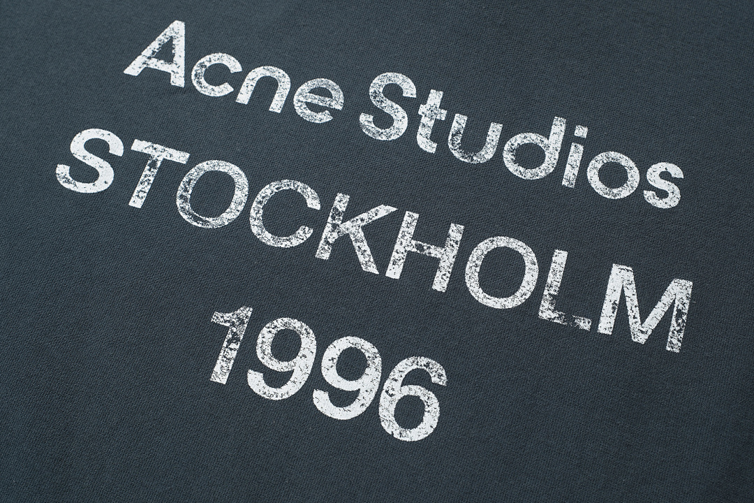 Acne Studios 118 AC LOGO Print Short Sleeve T Pink Floral Grey Black White Red Olive Green Dark Blue Spring Purple S-XL 8026# - Image 22