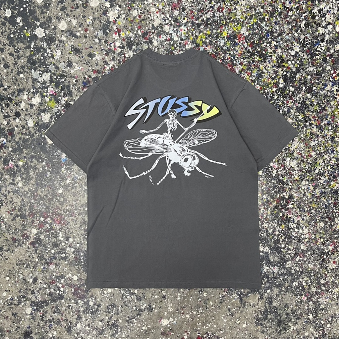 Stussy 108 Stussy Top Print Short Sleeve T : Black White Grey S Ｍ L XL - Image 6