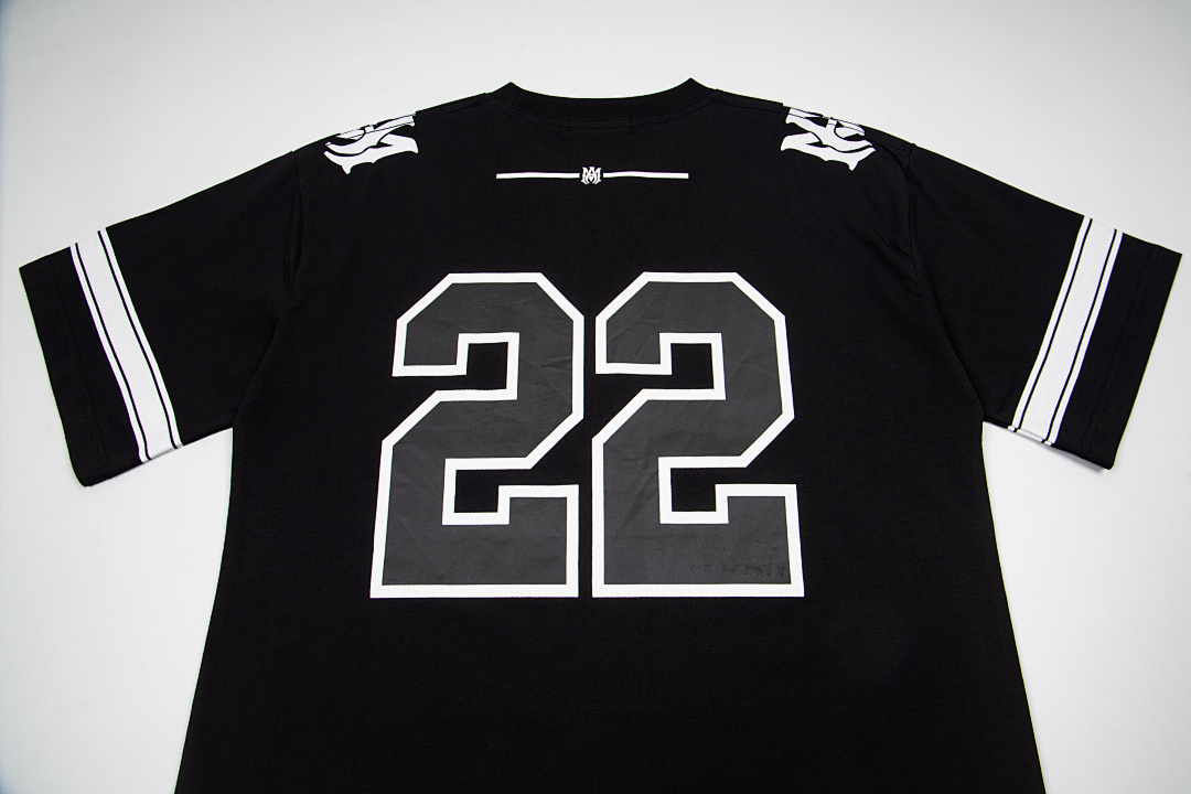 AMIRI 118 Wide Version Model Short Sleeve T Logo 22 Limited Exclusive Print High Wind Black White S M L XL 9909# - Image 6