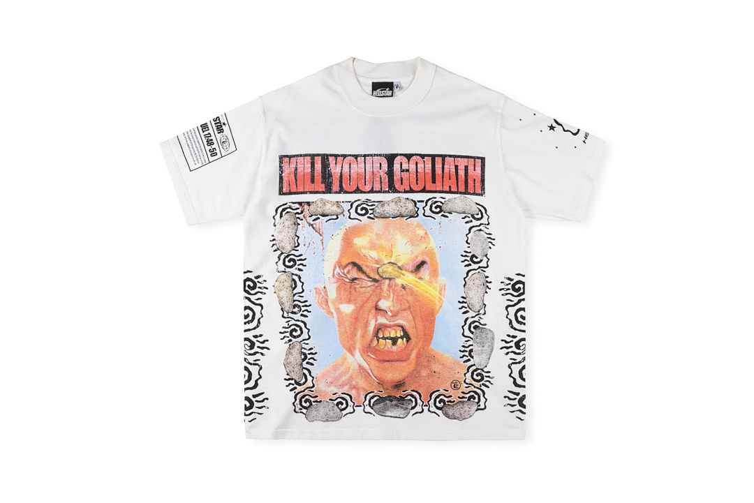 Hellstar 158 Hellstar Studios Kill Your Goliath Tee Solid Cotton Short Sleeve T White S-XL